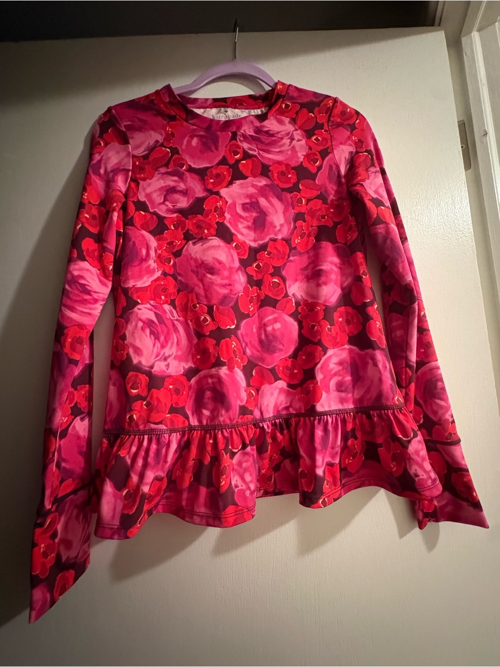 Kate Spade Electric Rose Studio Pullover Top size small